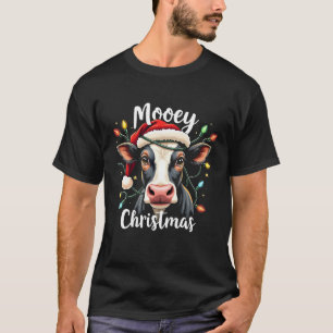 Mooey jul Rolig jul ko nötkreatur älskare T Shirt