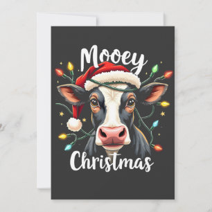 Mooey jul Rolig jul Ko Nötkreatur Älskare Tack Kort