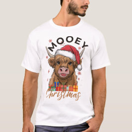 Mooey jul Tshirt Highland Cow Julafton Light San T Shirt