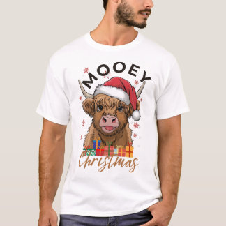 Mooey jul Tshirt Highland Cow Julafton Light San T Shirt