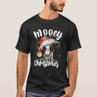 Mooey jultomjuljul Ljus Cow Älskare T Shirt