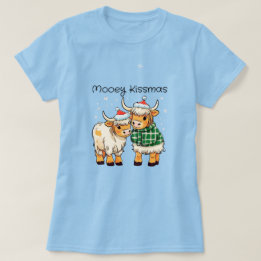 Mooey Kissmas Highland Cows Shirt T
