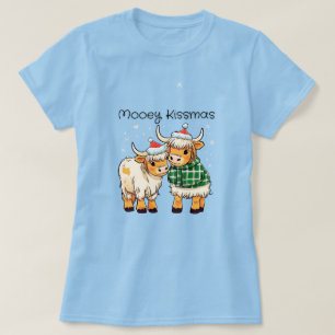 Mooey Kissmas Highland Cows Shirt T