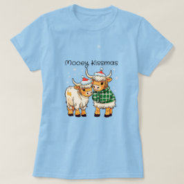 Mooey Kissmas Highland Cows Shirt T Shirt