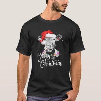 Mooey-Roligten Heifer Cow Santa Julafton Light Fa T Shirt