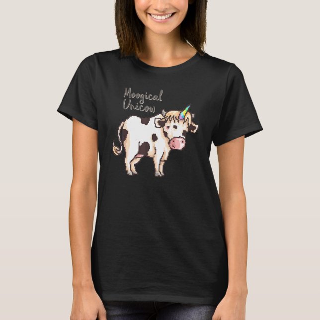 Moogisk Enhörning Ko Enhörning T Shirt (Framsida)