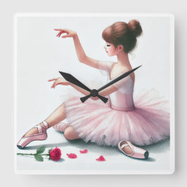 mooie klok voor op een meisjeskamer fyrkantig klocka