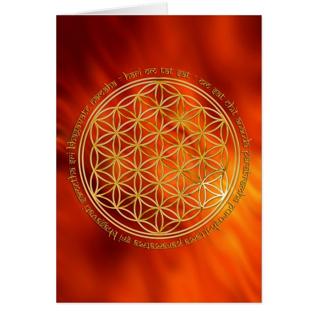 Moola Mantra / Blume Des Lebens | Brödröd OBS Kort (Framsidan)