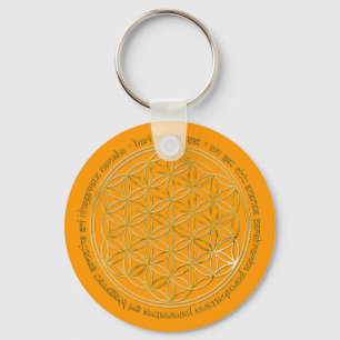 Moola Mantra / Blume Des Lebens ORANGE Nyckelring
