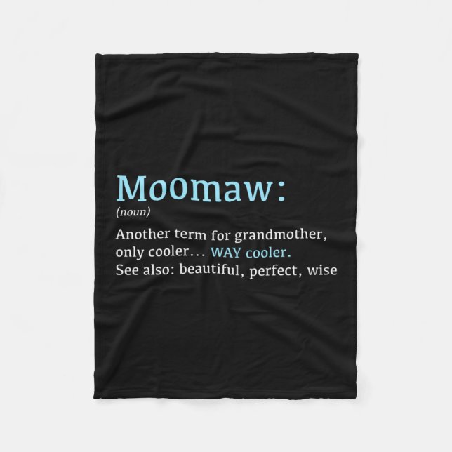 Moomaw_ Rolig Definition Substantiv - En annan ter Fleecefilt (Framsidan)