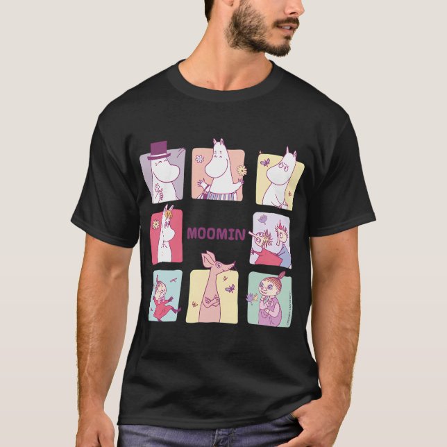 Moomin Mammar Går Vilse Moominpappan Till Sjöss Mi T Shirt (Framsida)