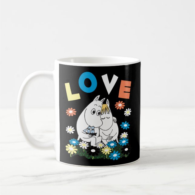 Moomins Kärlek Snorkmaiden Flowerbed Kaffemugg (Vänster)