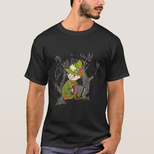 Moomins Snufkin med akcordion T Shirt (Framsida)