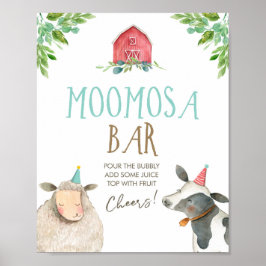 Moomosa Pub Mimosa Boskap Barnyard Birthday Poster