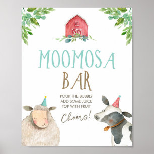 Moomosa Pub Mimosa Boskap Barnyard Birthday Poster