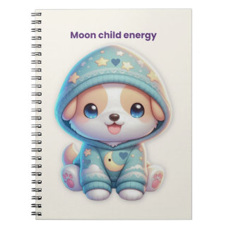 Moon Child Energy Dog Journal Anteckningsbok