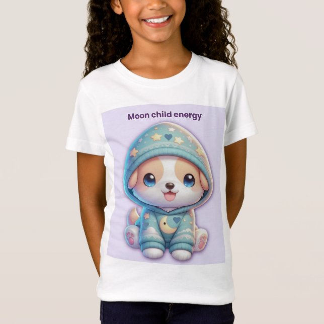 Moon Child Energy Dog T-Shirt (Framsida)