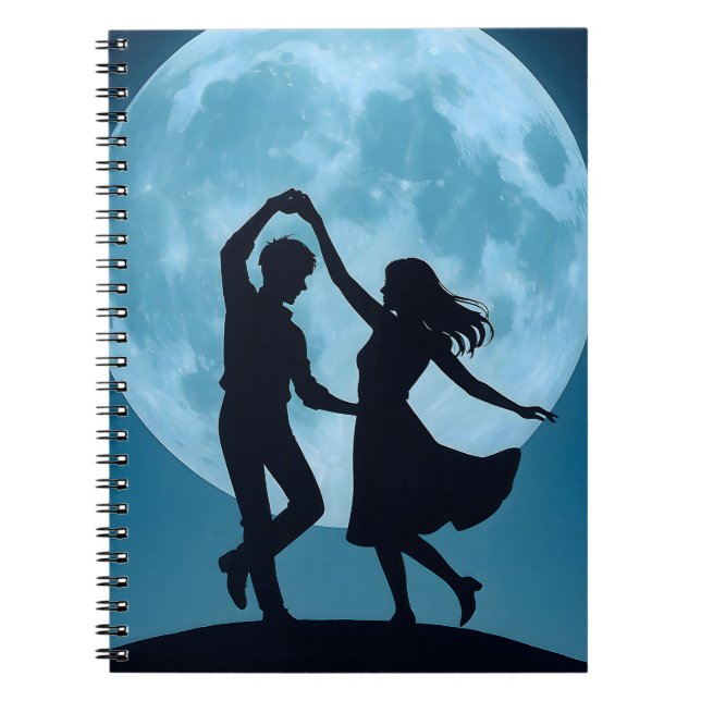 Moon Design Notebook Anteckningsbok (Framsidan)