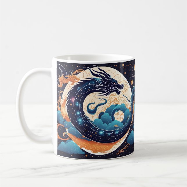 moon dragon coffee mug kaffemugg (Vänster)