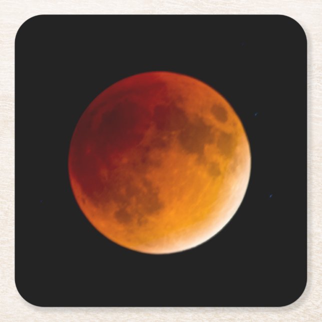 Moon Eclipse Blood Moon | Mendota Heights Underlägg Papper Kvadrat (Framsidan)