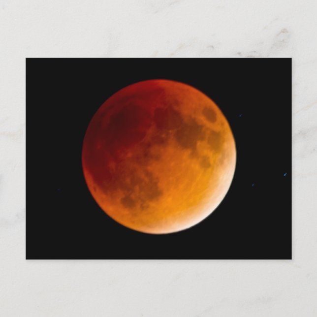 Moon Eclipse Blood Moon | Mendota Heights Vykort (Framsida)