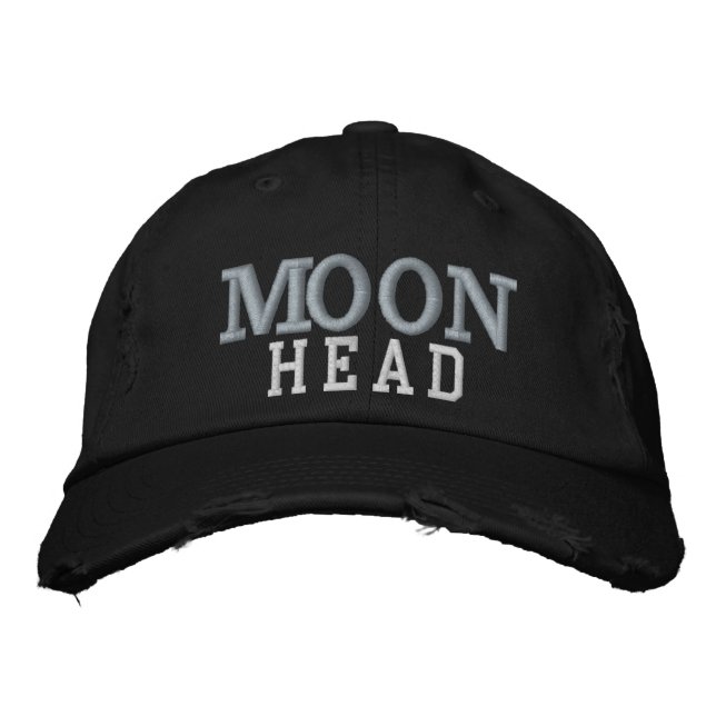 Moon Head Hat : By Approachable Wolf ( J.H.T. ) Broderad Keps (Framsida)