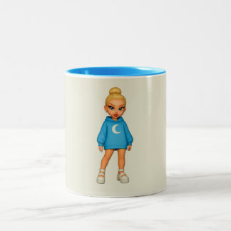 Moon Hoodie Fashion Doll Mug Två-Tonad Mugg