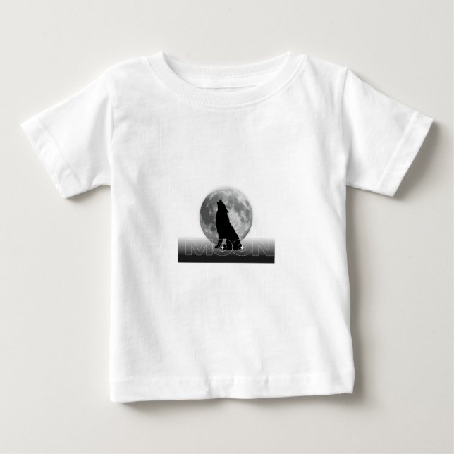 Moon Howl – Mystical Wolf Silhouette GraphiT-Shirt T Shirt (Framsida)