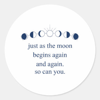 Moon Inspirational Saying Motivation Universe Runt Klistermärke