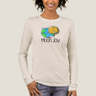 Moon Joy Söt Jord och Månen Kramas T Shirt