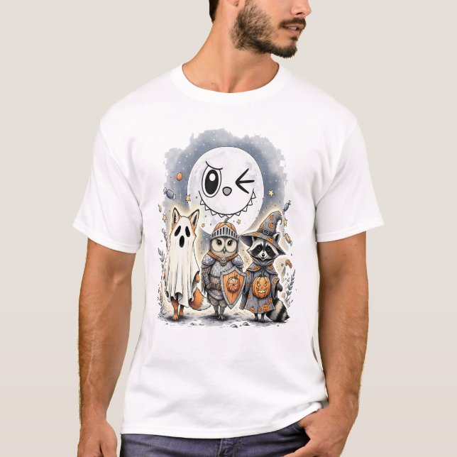 Moon Knight Tvättbjörn Halloween T Shirt (Framsida)