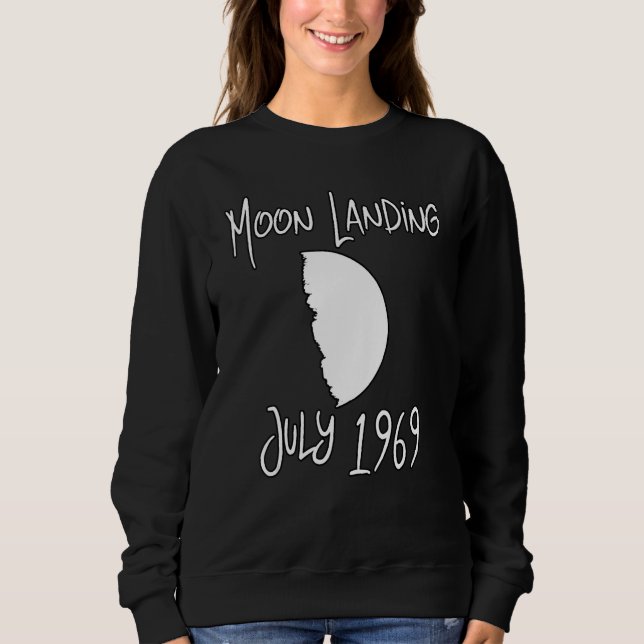 Moon Landing 1969 Galaxy Astronomer Space Physics T Shirt (Framsida)