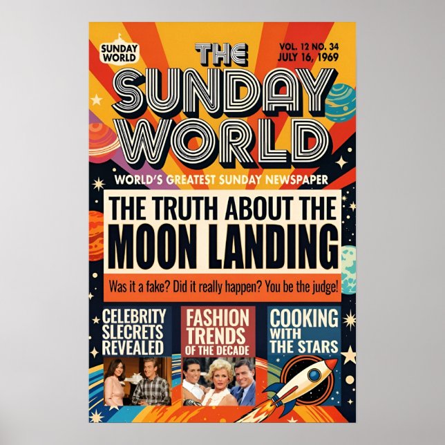 Moon Landing, 1969, Poster (Framsidan)