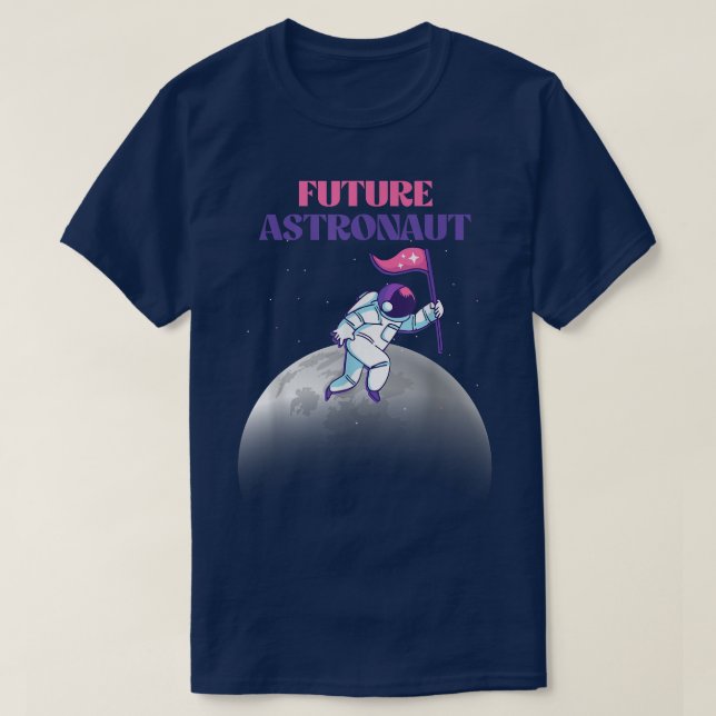 Moon Landing Junior Astronaut Outer Space Future A T Shirt (Design framsida)