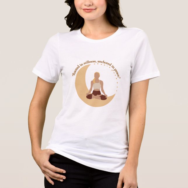 Moon Meditation – Celestial Wellness  T Shirt (Framsida)