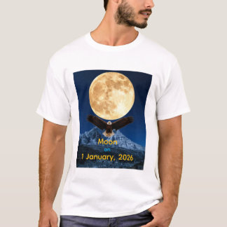 Moon on jaunary 1, 2026 t shirt