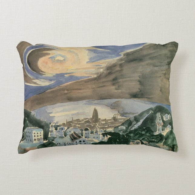 Moon Over Barcelona av Walter Gramatte Prydnadskudde (Framsidan)