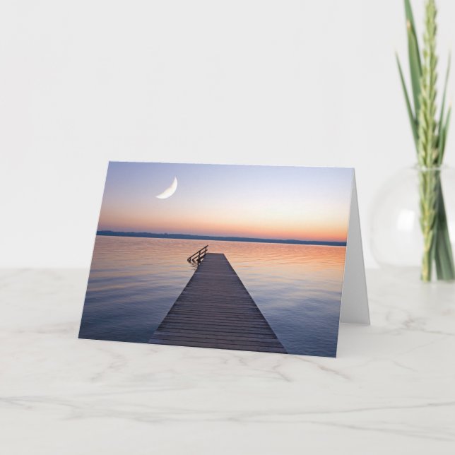 Moon Over Buscharner Footbridge | Starnberg Lake Kort (Framsida)