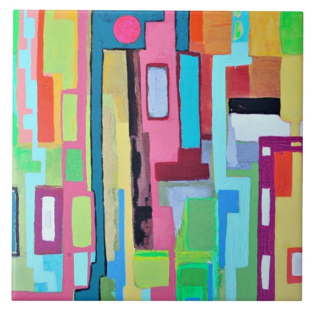 Moon Over Miami 6 x 6 Keramisk Kakel (Framsidan)