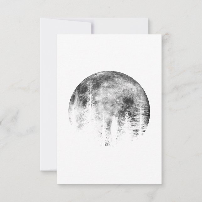 Moon over the forest inbjudningar (Framsida)