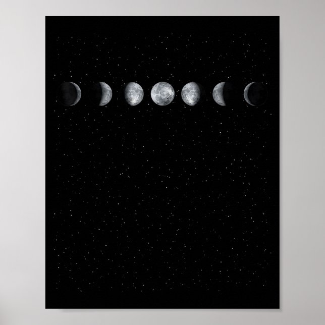 Moon Phase Scientist Gift Astronomy  Poster (Framsidan)