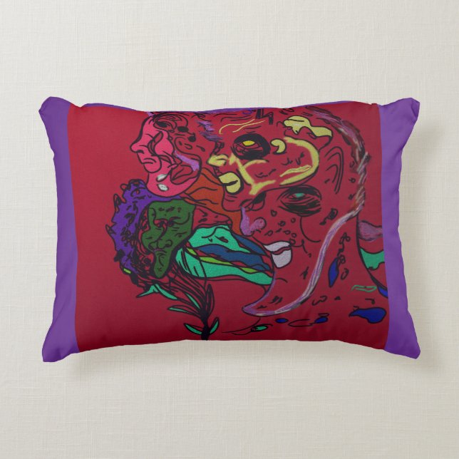 Moon Phases Abstract Art Accent Pillow Prydnadskudde (Framsidan)