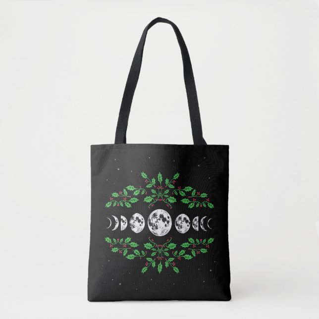 Moon phases garden tote bag tygkasse (Framsida)