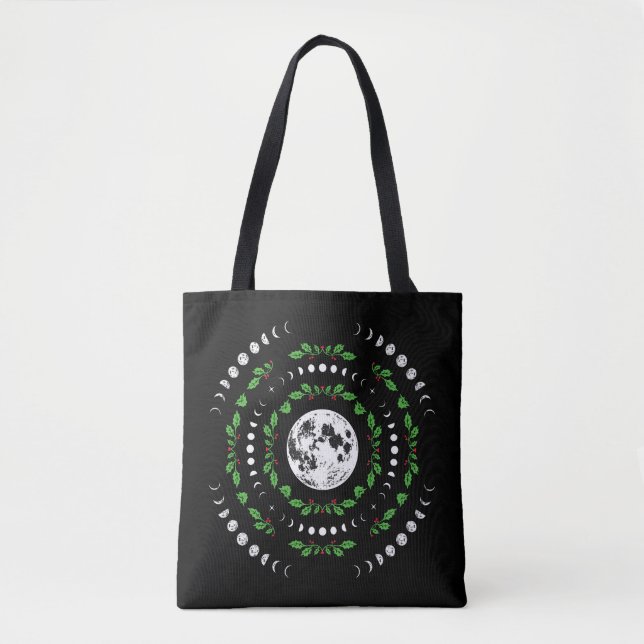 Moon phases mandala tote bag tygkasse (Framsida)