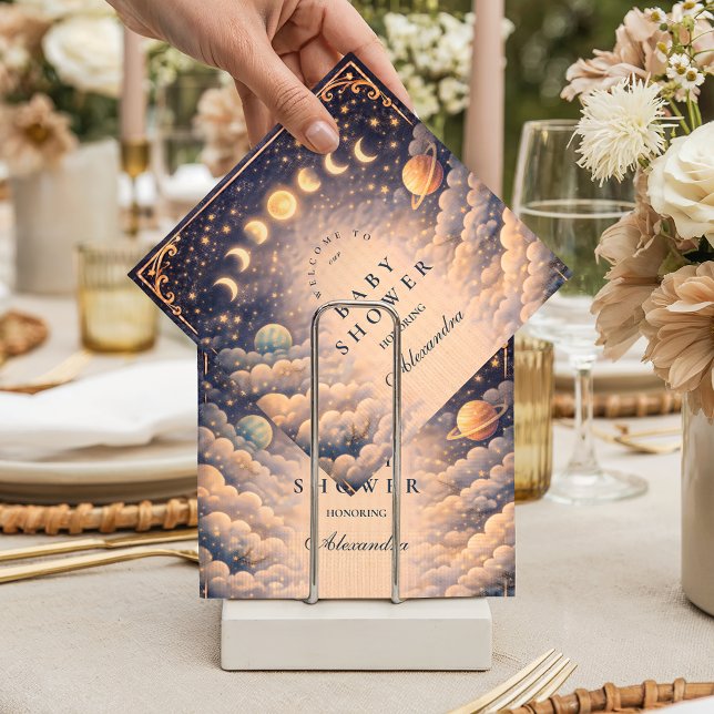 Moon Phases Space Baby Shower Pappersservett (Skapare uppladdad)