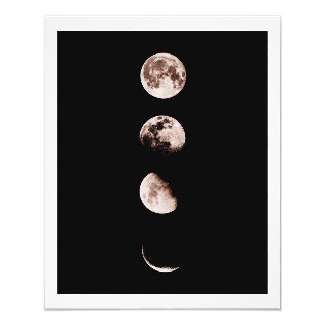 Moon Phases Wall Art – Celestial Home Decor Fototryck (Framsidan)