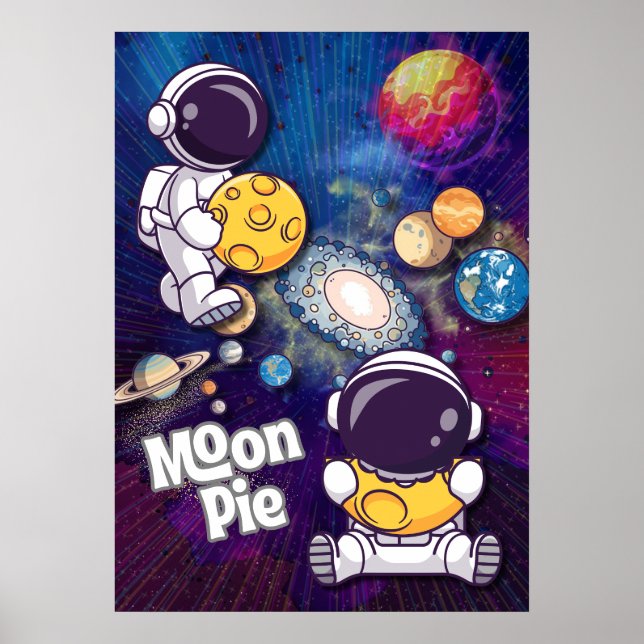 Moon Pie Strength in you Astronaut Wall art Poster (Framsidan)