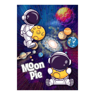 Moon Pie Styrka i dig Astronaut Väggkonst Affisch