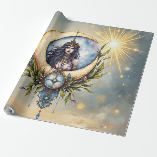 Moon Priestess – Keeper of the Celestial Balance.  Presentpapper (Utrullad)