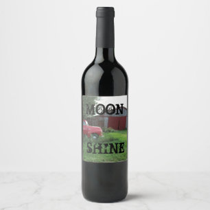 "Moon Shine" Spritflasketikett Vinflaska Etikett